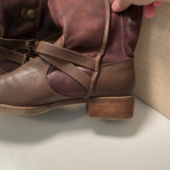 Ladies winter boots. Brown leather - Picture 5 of 7